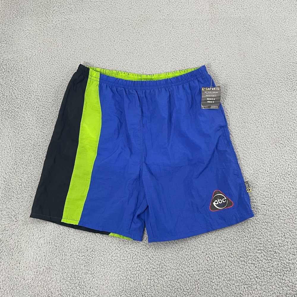Vintage ABC Sports Swim Trunks Men XL Blue Lined Beach Surf NWT‎